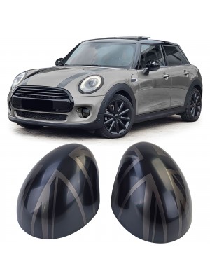 Kryty zrcátek Mini One/Cooper F54/F55/F56/F57 (2013-2018) - černo-šedé